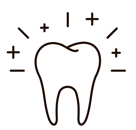 Diagram of a clean shining tooth
